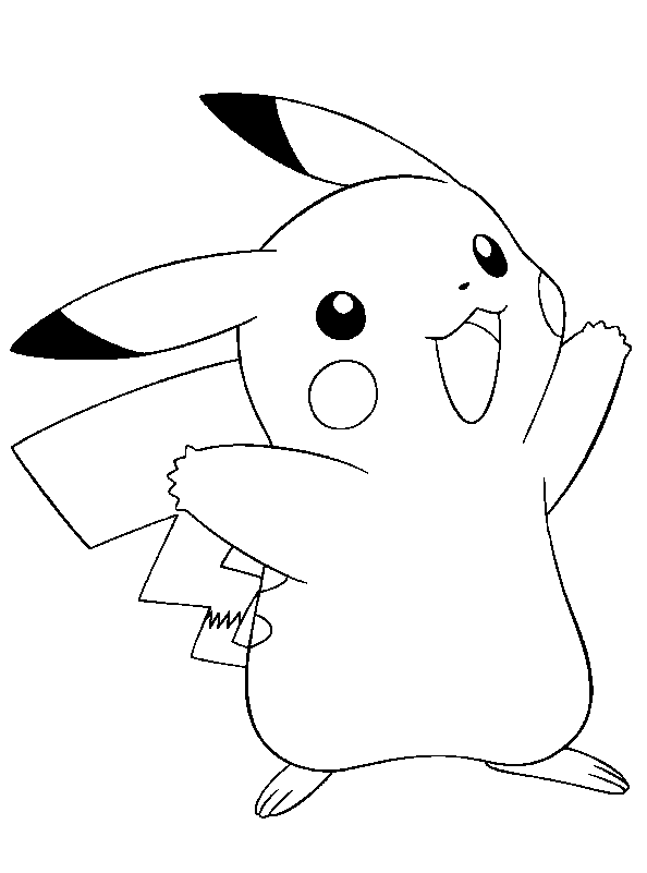 Plansa de colorat cu Pokemon 25 18